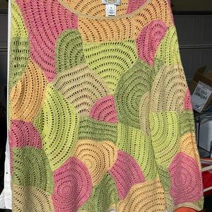 Talbots multi color sweater size xl